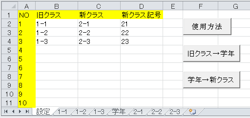 データのクラス替え